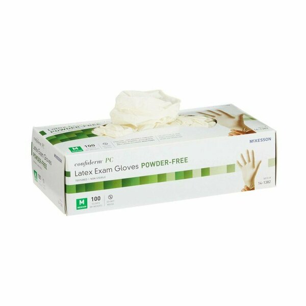 Mckesson Confiderm Latex Exam Glove, Medium, Ivory, 100PK 14-1382